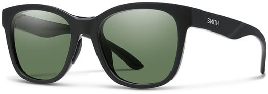 Smith Women's Caper Polarized Sunglasses - matte black/chromapop gray green polarized lens - view large
