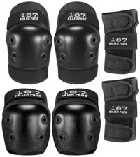 187 Killer Pads Six Pack Junior Pad Set - black