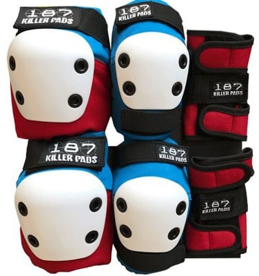 187 Killer Pads Six Pack Junior Pad Set - red/white/blue - view large
