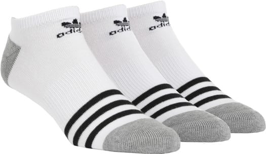 Adidas Roller No Show 3-Pack Sock - white/black/heather grey - view large