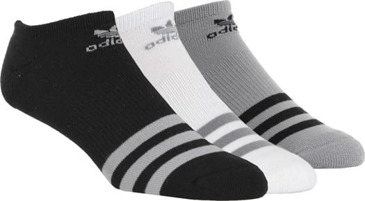 Adidas Roller No Show 3-Pack Sock - light onix/black/white - view large