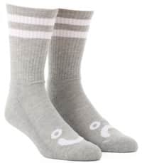 Polar Skate Co. Happy Sad Classic Sock - heather grey/white