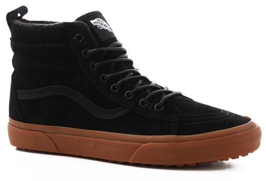vans sk8 hi mte black leather gum