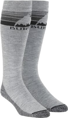 Burton Emblem Midweight Snowboard Socks - gray heather - view large