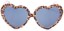 Happy Hour Heart Ons Sunglasses - leopard - front