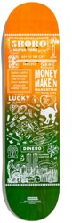 5boro Lucky Manhattan 8.0 Skateboard Deck - orange-green fade