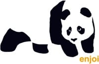 Enjoi Panda Logo Sticker - white