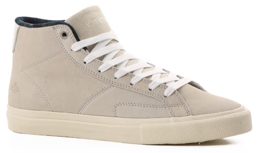 Emerica Omen High Top Skate Shoes - white/white - Free Shipping | Tactics