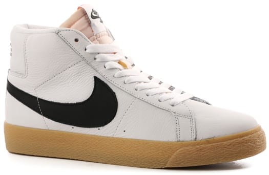 Nike SB Blazer Zoom Mid Skate Shoes - (orange label) white/black-safety orange - Free Shipping 