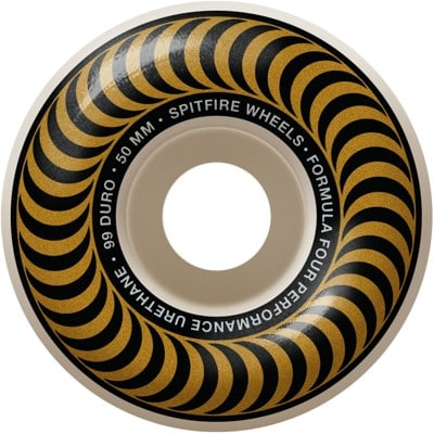 Spitfire Formula Four Classic Skateboard Wheels - white/gold classic swirl (99d) - view large