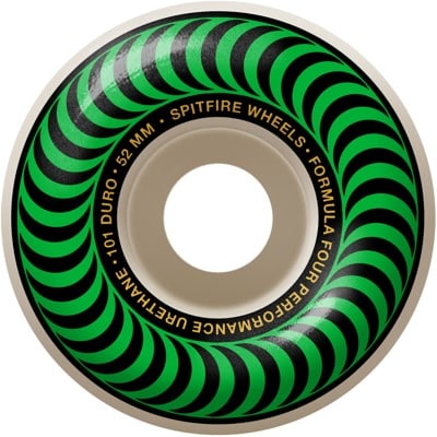 Spitfire Formula Four Classic Skateboard Wheels - white/green classic swirl (101d) - view large