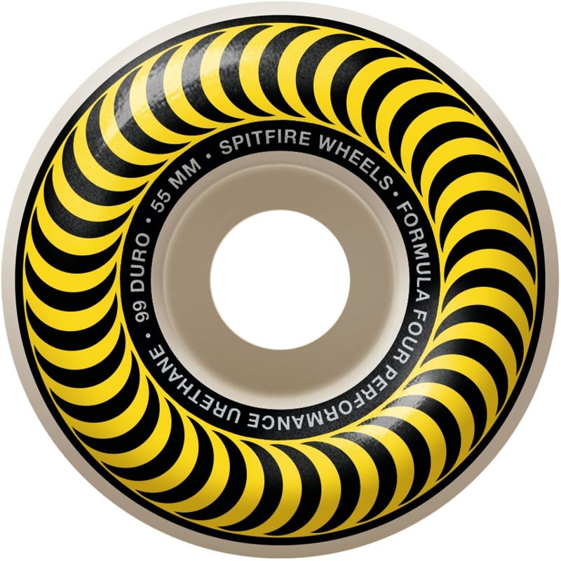 Spitfire Formula Four Classic Skateboard Wheels white/yellow classic swirl (99d) Tactics