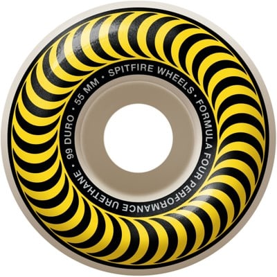 Spitfire Formula Four Classic Skateboard Wheels - white/yellow classic swirl (99d) - view large