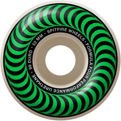 Spitfire Formula Four Classic Skateboard Wheels - white/green classic swirl (99d) - view large