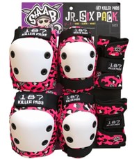 187 Killer Pads Six Pack Junior Pad Set - staab pink leopard