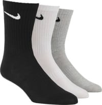 Nike SB Everyday LTWT 3-Pack Sock - white(black)/carbon heather(black)/black(white)