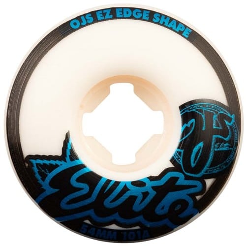 OJ Elite EZ Edge Skateboard Wheels - white/blue (101a) | Tactics