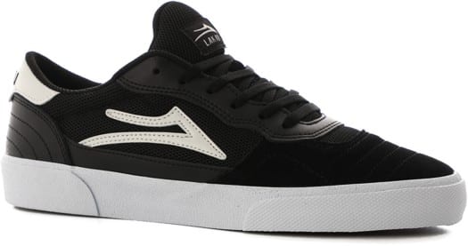Lakai Cambridge Skate Shoes - black/white suede - view large