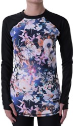 BlackStrap Women's Pinnacle Crew Base Layer Top - floral retro