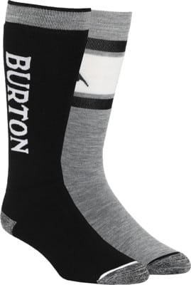Burton Weekend Midweight Snowboard Socks 2-Pack - true black - view large