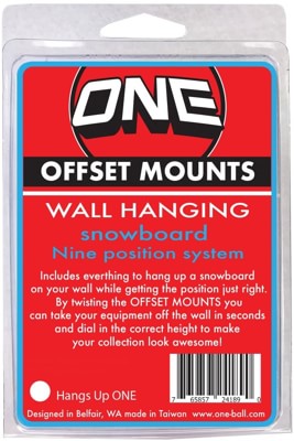 One MFG Snowboard Wall Hanging Offset Mounts - view large