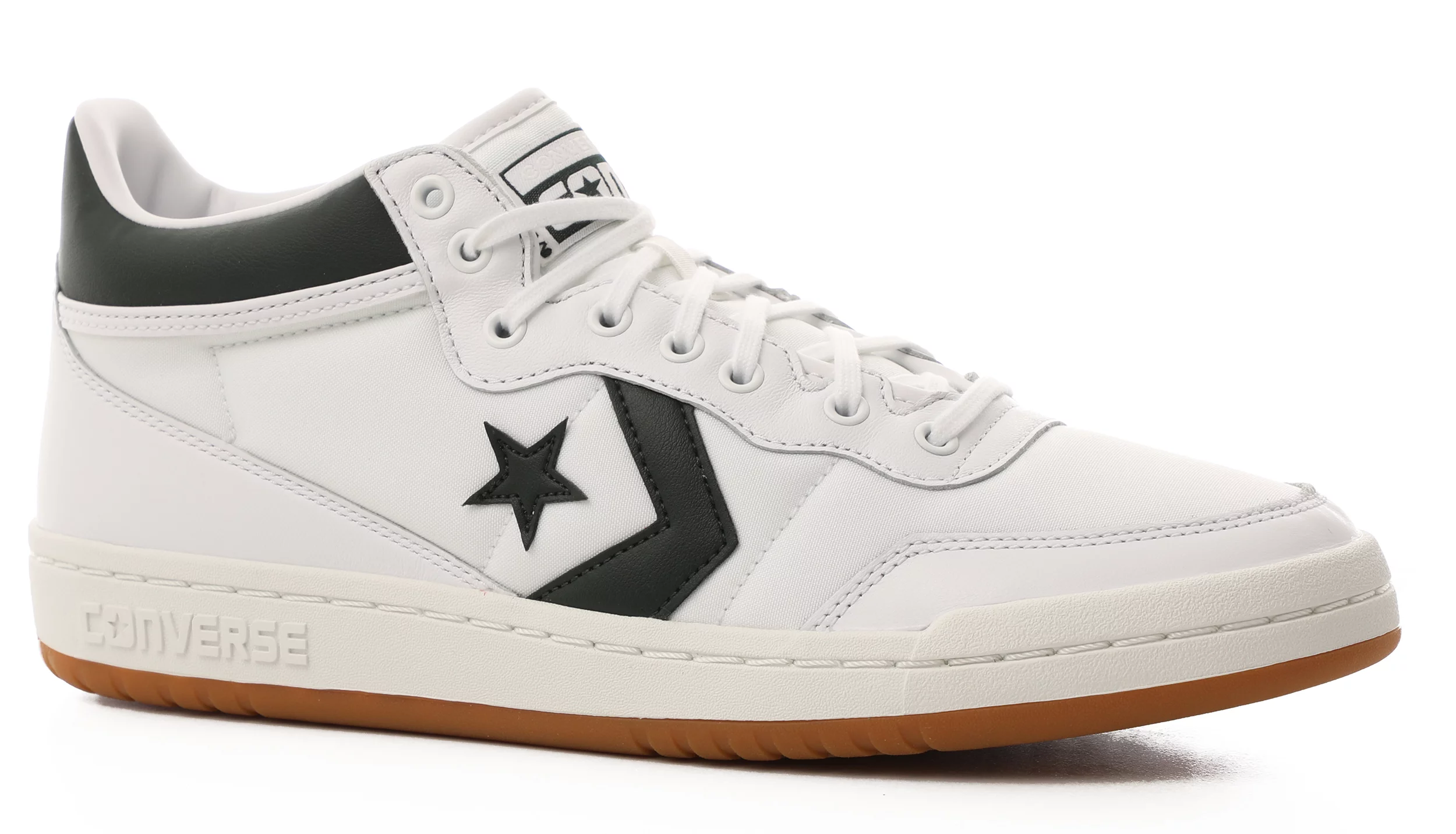 Converse Fastbreak Pro Skate Shoes white/deep emerald/gum - Free Shipping | Tactics