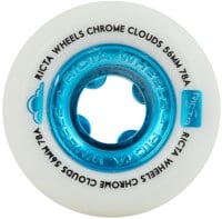 Ricta Cloud Cruiser Skateboard Wheels - white/blue chrome (78a)
