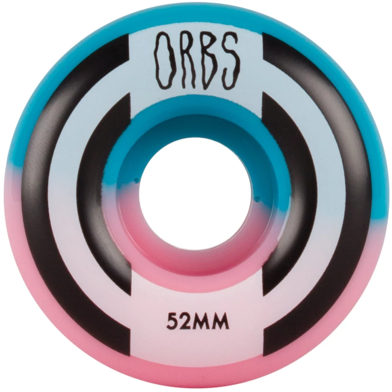 Orbs Apparitions Splits Skateboard Wheels 99A Neon Coral Black Split 53mm 