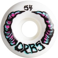 Orbs Apparitions Splits Skateboard Wheels 99A Neon Coral Black Split 53mm 