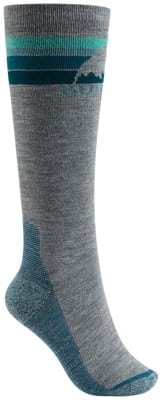Burton Women's Emblem Midweight Snowboard Socks - gray heather - view large