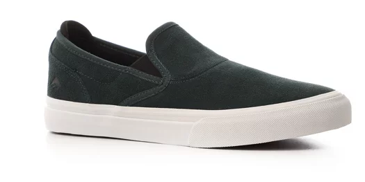 green slip on shoes