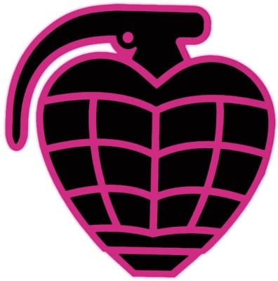 Thunder Grenade Diecut LG Sticker - black/pink - view large
