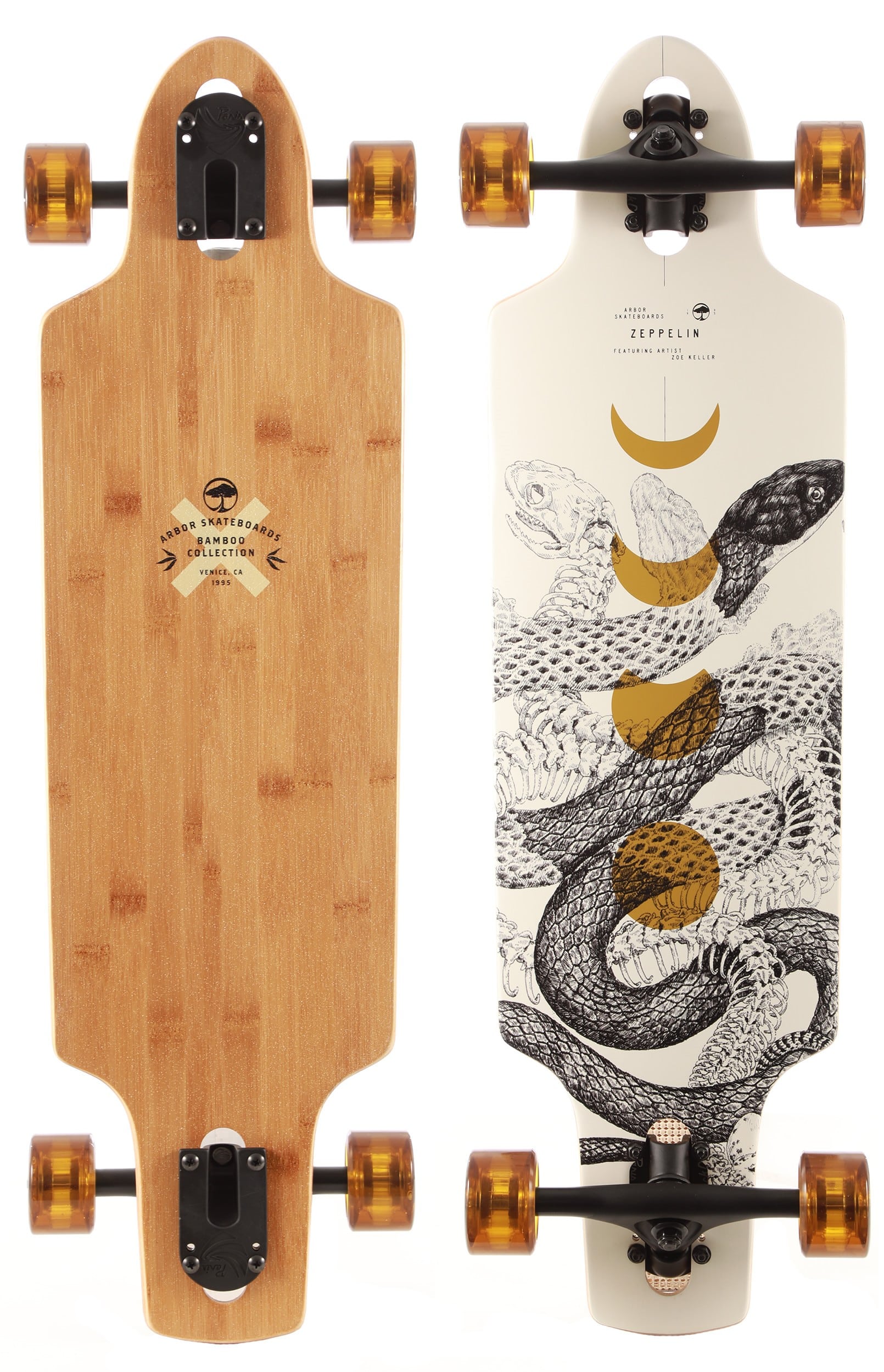 Arbor Zeppelin Bamboo 32" Complete Longboard black trucks / trans