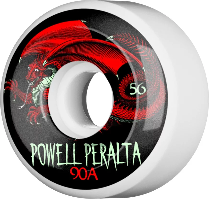 Powell Peralta Oval Dragon Skateboard Wheels - white (90a) | Tactics