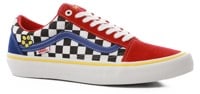 Vans Old Skool Pro Skate Shoes - (brighton zeuner) red/checker/blue