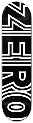 Zero Team Bold 8.25 Skateboard Deck - black/white - view large