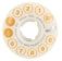 Dial Tone Wheel Co. Digital Rotary Cruiser Round Cut - white/gold (85a)