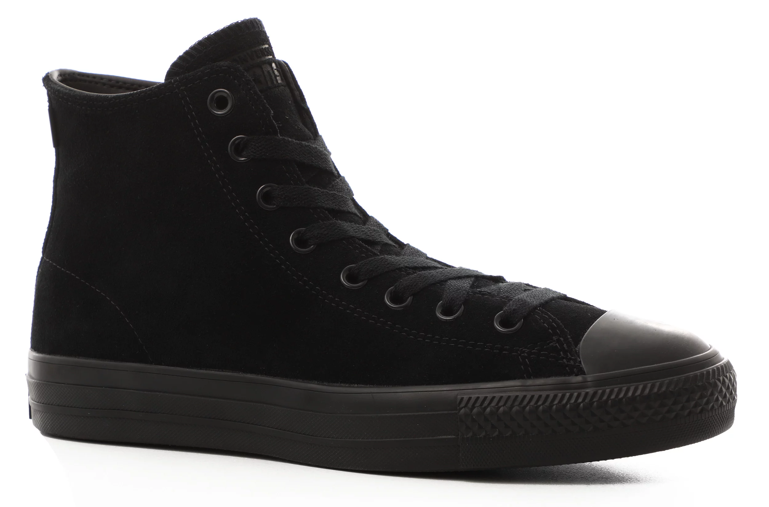 Converse Chuck Taylor All Star Pro High Skate Shoes - (suede) black/black/ black Free Shipping | Tactics