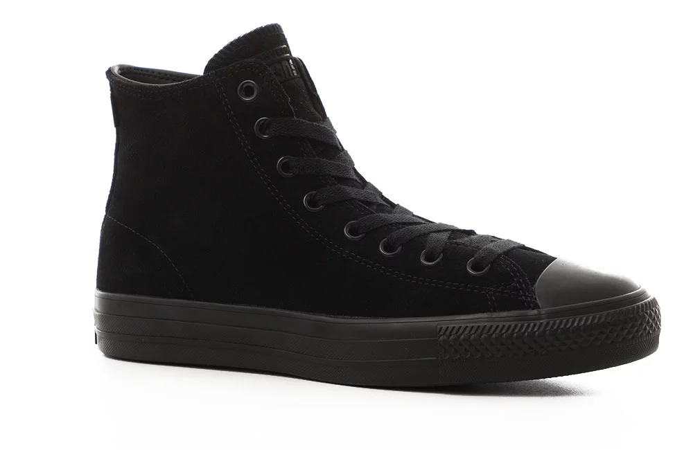 advocaat noot Asser Converse Chuck Taylor All Star Pro High Skate Shoes - (suede) black/black/ black - Free Shipping | Tactics