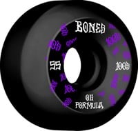 Bones 100's OG Formula V5 Sidecut Skateboard Wheels - black/purple #3 (100a)