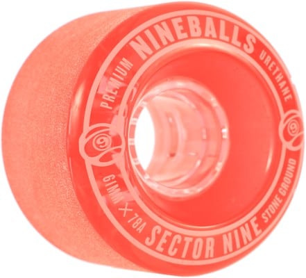 Sector 9 61mm Nineballs Longboard Wheels - red (78a) - view large