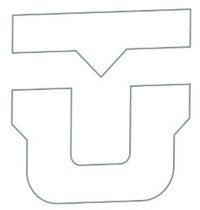 Union U Die Cut Sticker - white