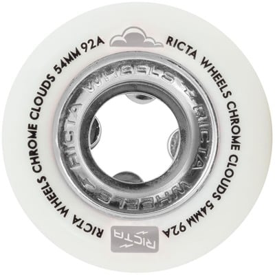 Ricta Clouds 92a Skateboard Wheels - white/chrome (92a) - view large