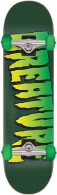 Creature Logo 8.0 Complete Skateboard - green/green wheels - view large