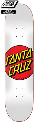 Santa Cruz Classic Dot 8.0 Skateboard Deck - white - view large