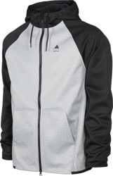 Burton Crown Weatherproof Fleece Full Zip Hoodie - gray heather/true black