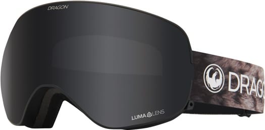 Dragon X2s Goggles + Bonus Lens - snow leopard/lumalens dark smoke + lumalens light rose lens - view large