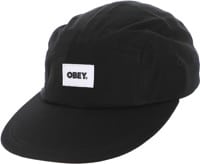 Obey Bold Label Organic 5-Panel Hat - black