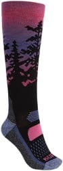 Burton Women's Performance Midweight Snowboard Socks - sunrise