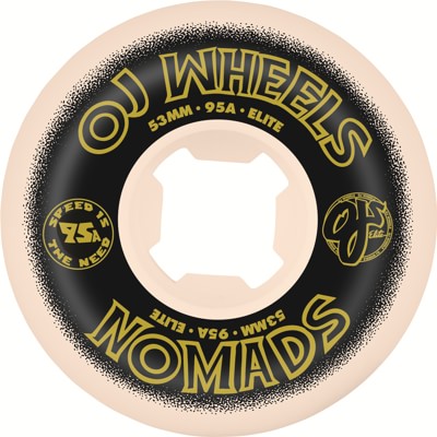 OJ Elite Nomads Skateboard Wheels - white/black (95a) - view large